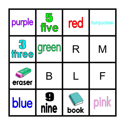 Vocabulary Bingo Card