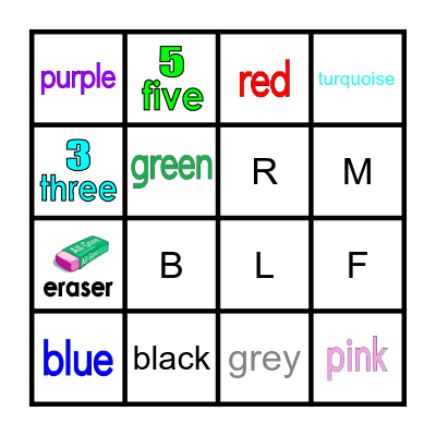 Vocabulary Bingo Card