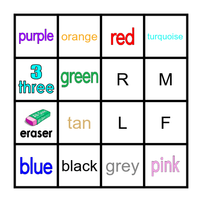 Vocabulary Bingo Card