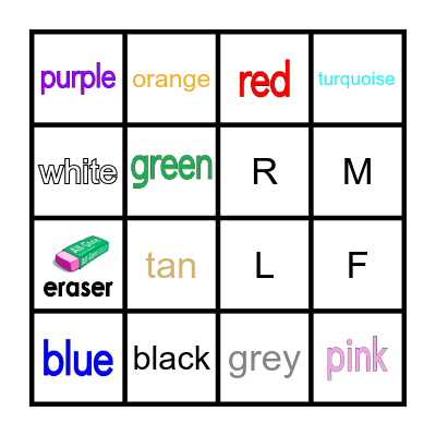 Vocabulary Bingo Card