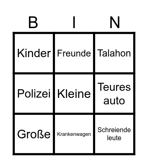 Bingo Card