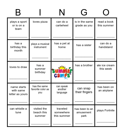 Find Someone Who... Bingo Card