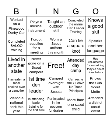 Each person can only sign two squares per board Bingo Card