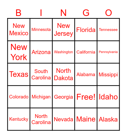 RSG Bingo Card