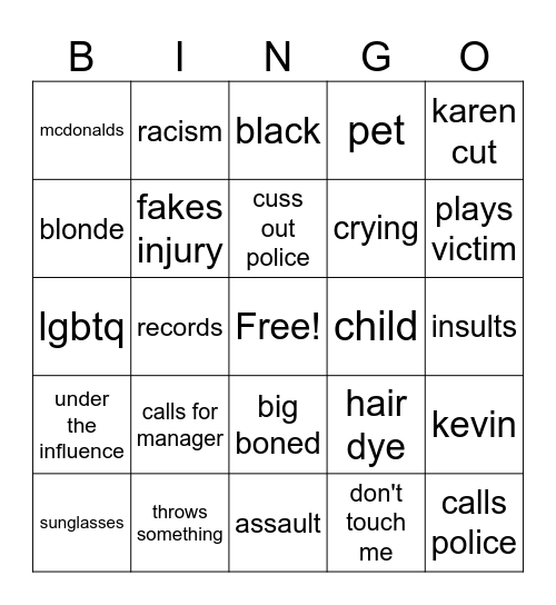 karen bingo Card