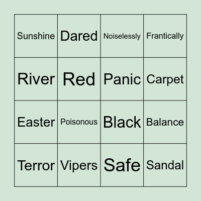 The Wish Bingo Card