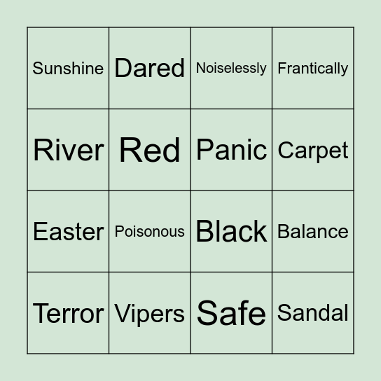 The Wish Bingo Card