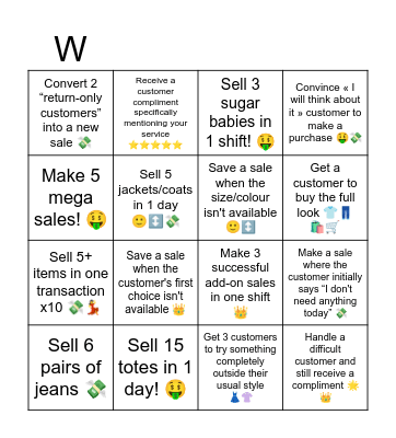 Bingo week 3 Bingo Card