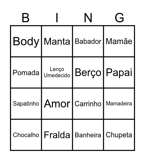 Chá da Manu Bingo Card