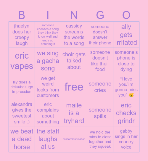 last supper Bingo Card