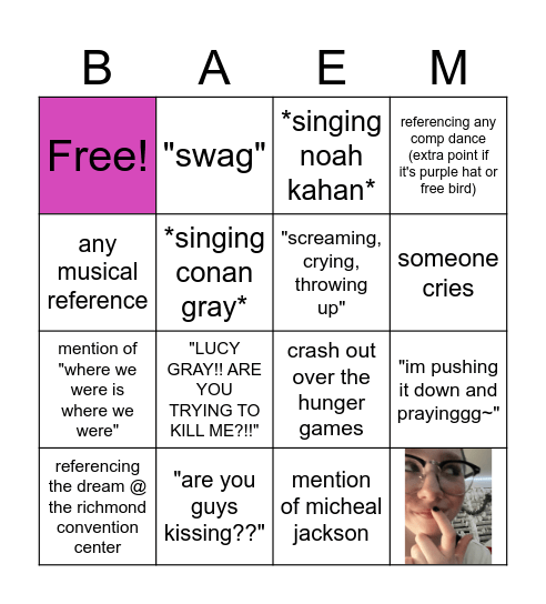 Birthday Bingo Card