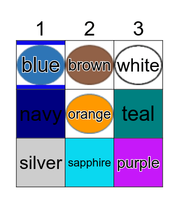 COLORS Bingo Card