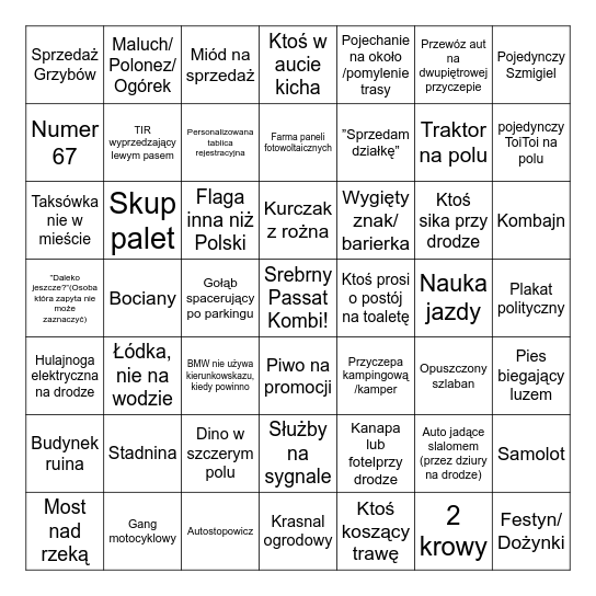 Bingo Wakacyjne Bingo Card
