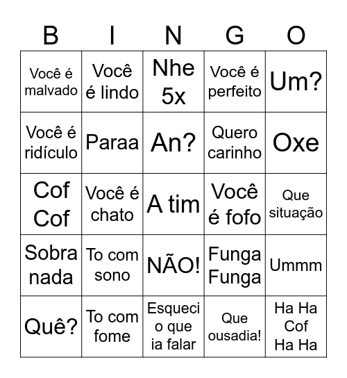Gabriela's Bingo Card