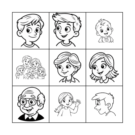 My Family Bingo Card