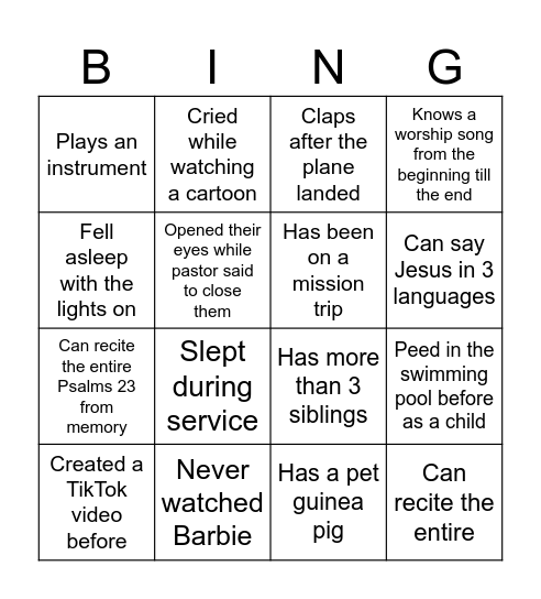 Da Bingo Card