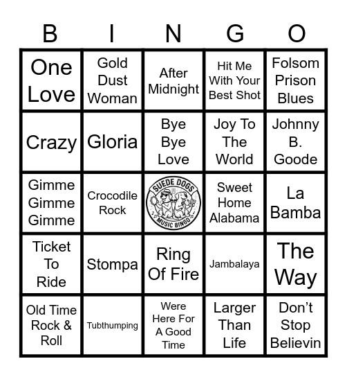 NEWLANDS - Music Bingo Card