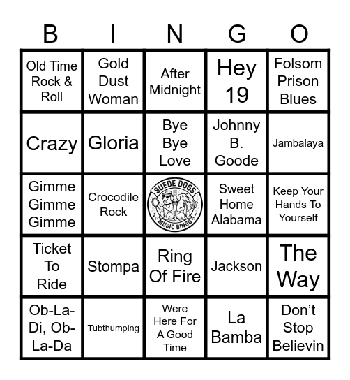 NEWLANDS - Music Bingo Card