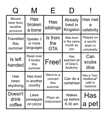 Find a 2030 who... Bingo Card