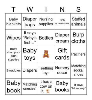 Gift BINGO Card