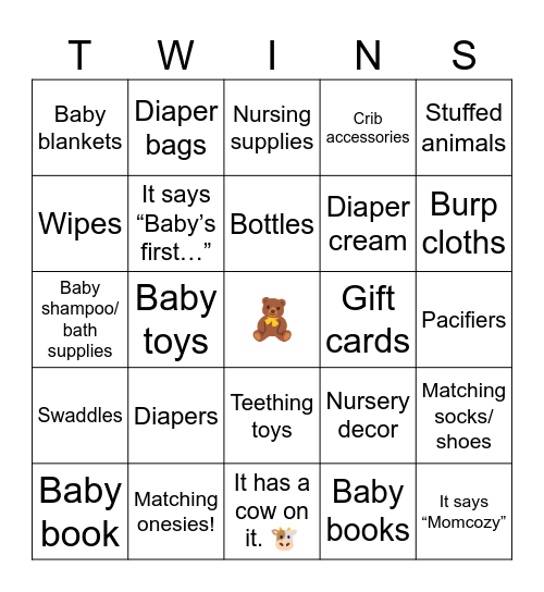 Gift BINGO Card