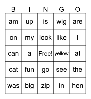 BIngo Card