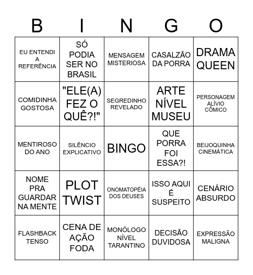 BINGO DA NEX Bingo Card