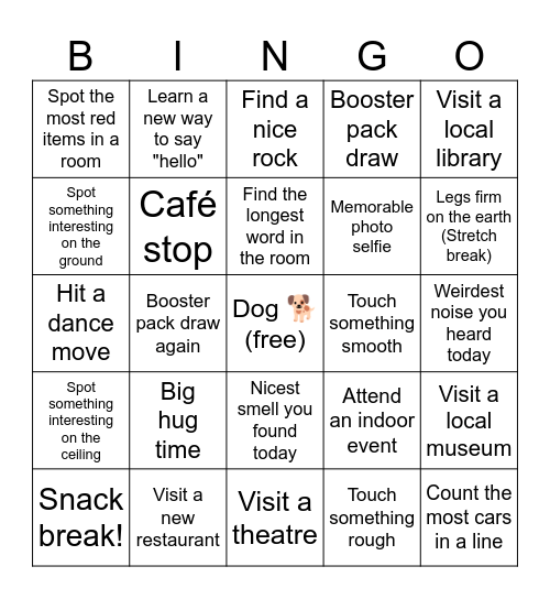 Delights Bingo Card