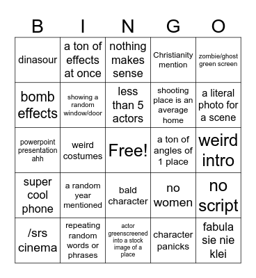 Amityville Bingo Card