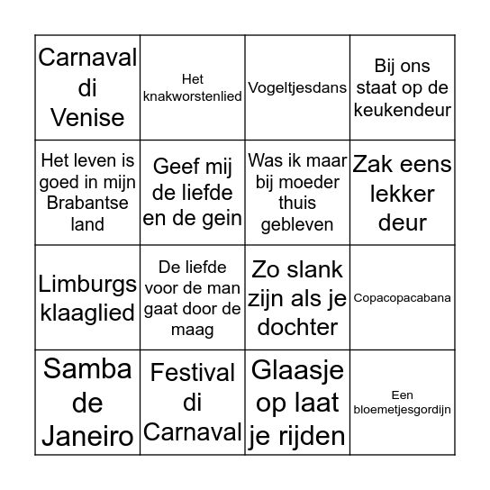 Bingo Caranval 2017 DGH STM Bingo Card