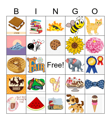 August Holidays Bingo Card