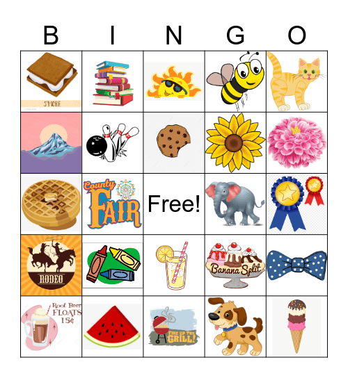August Holidays Bingo Card