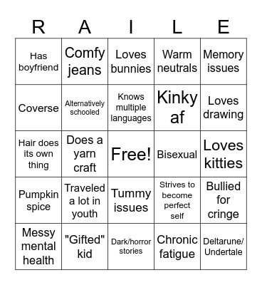 Railey bingoo Bingo Card