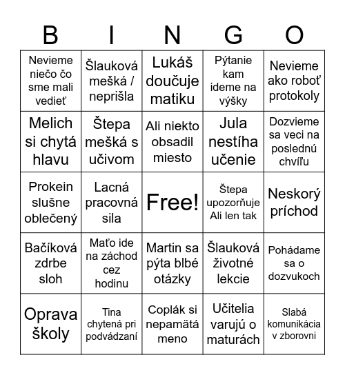 2026/2027 bingo Card
