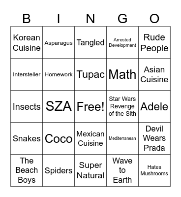 Find Your People Bingo Card