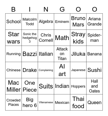 Find your people Bingo Card