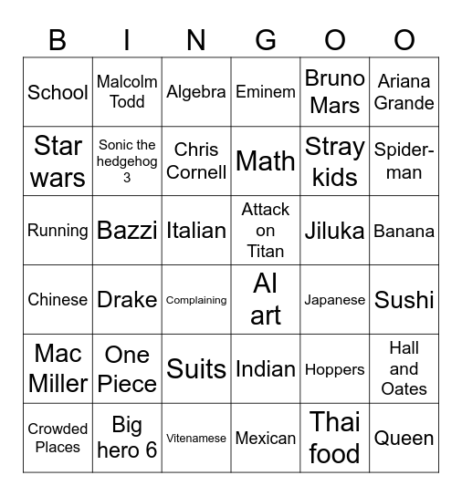 Find your people Bingo Card