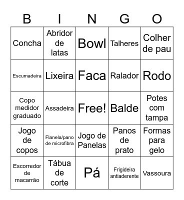Chá de Casa Nova Bingo Card
