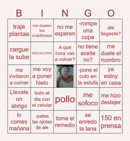 Mamá Fest Bingo Card