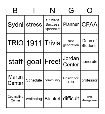 Thriving from Day One Bingo Card