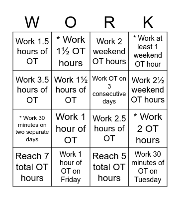 OT-BINGO Card