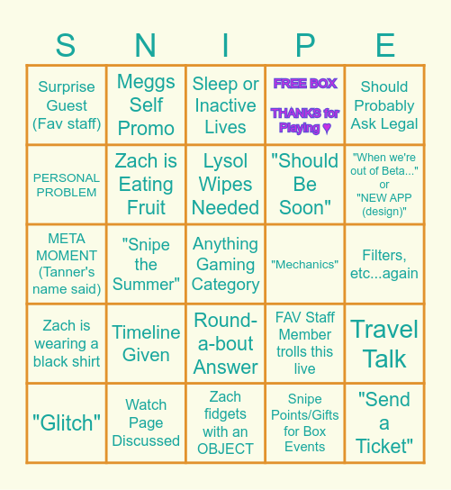 WISDOM WEDNESDAY BINGO 8/12 Bingo Card