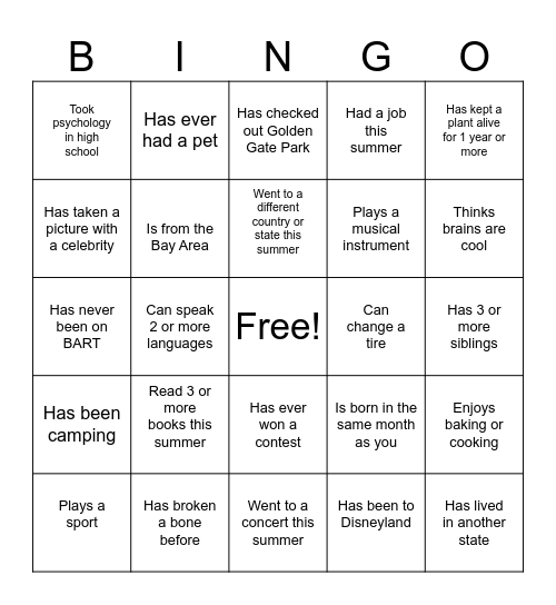 FIND   SOMEONE    WHO  . . . Bingo Card