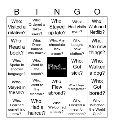 Back to school bingo! Bingo Card