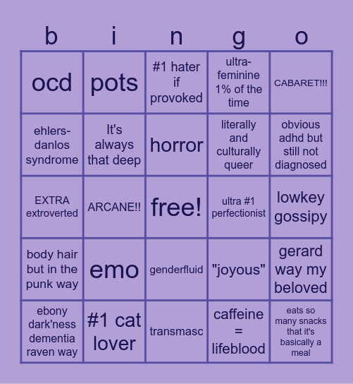 max's bingo Card