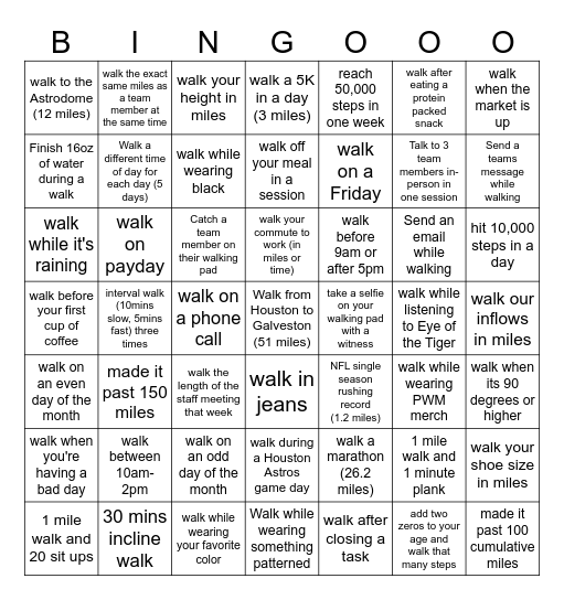 PWM Bingo Card