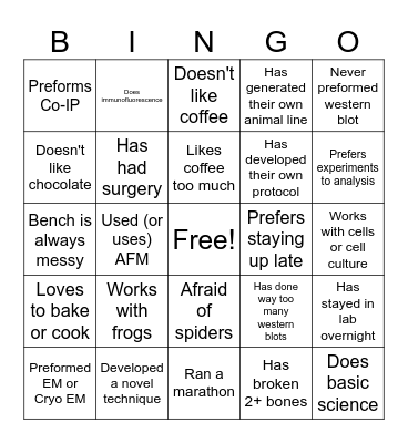 Bingo! Bingo Card