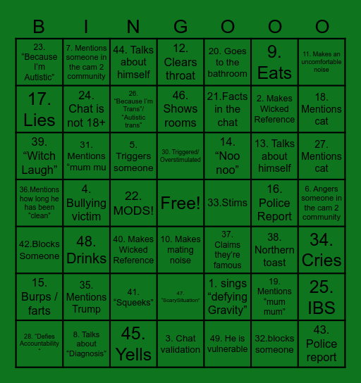 Orion Bingo! Bingo Card