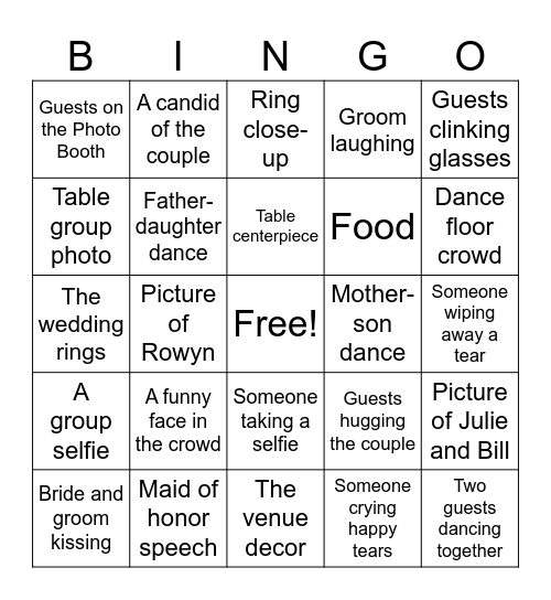 I DO Bingo 10.10.2026 Bingo Card
