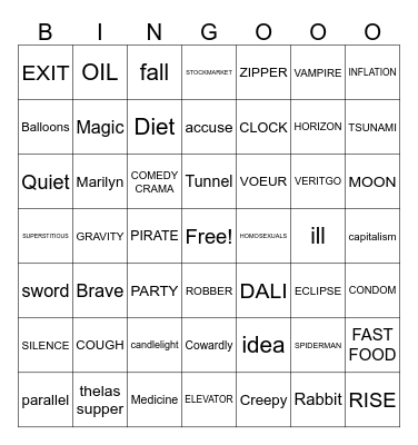Words 1-3 Bingo Card